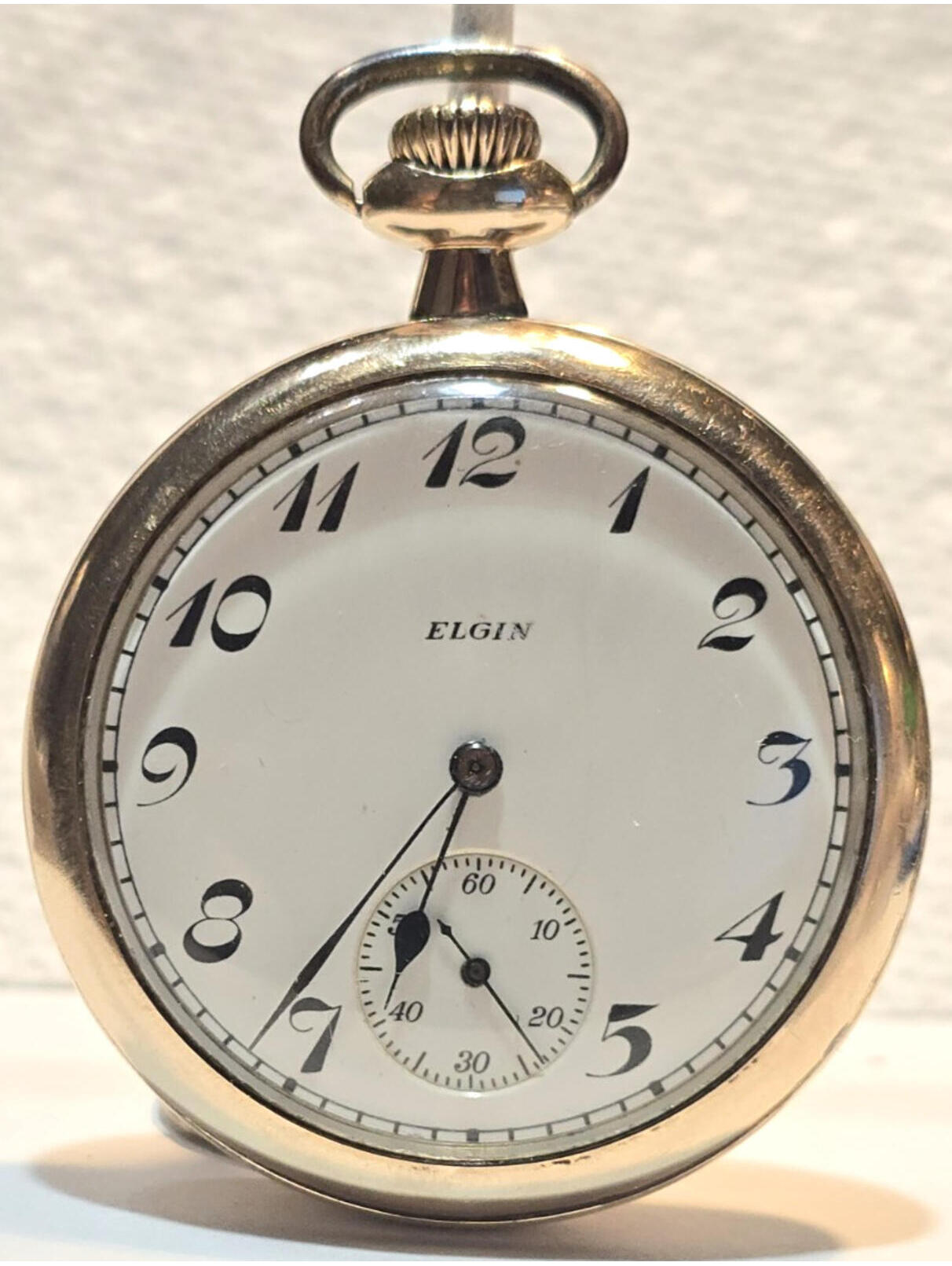 Vintage Elgin Open Face Pocket Watch 16s Wwc 20 Year Case Gold Filled Runs 82g